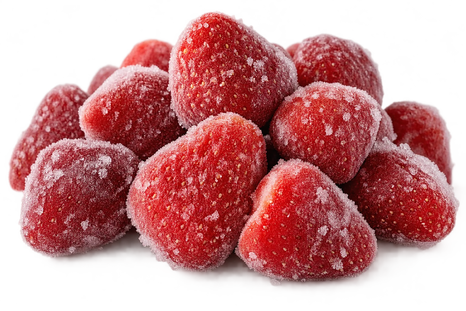 frozen strawberries tub product shot